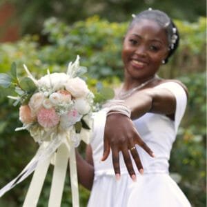 Photography faqs bride showing off ring