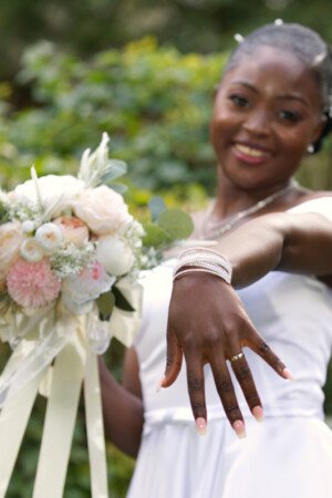 Photography faqs bride showing off ring